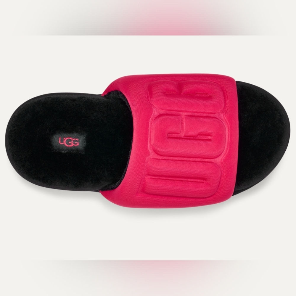 Ugg Maxi Graphic Raspberry Black Platform Slide S… - image 8